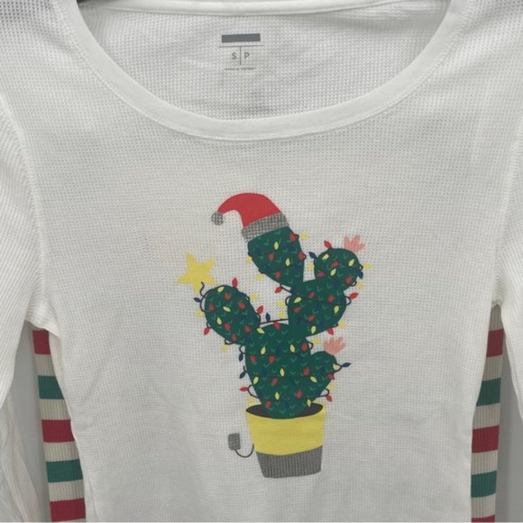 OLD NAVY WOMEN'S 2PC THERMAL HOLIDAY PRINT PAJAMA SET SIZE SMALL - Picture 7 of 7